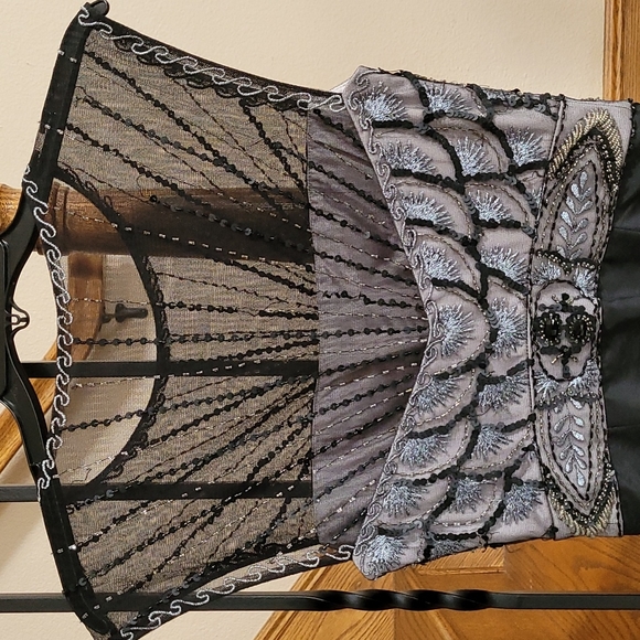 Sue Wong Nocturne Black Beaded Bodice Cocktail Dress - Picture 6 of 15